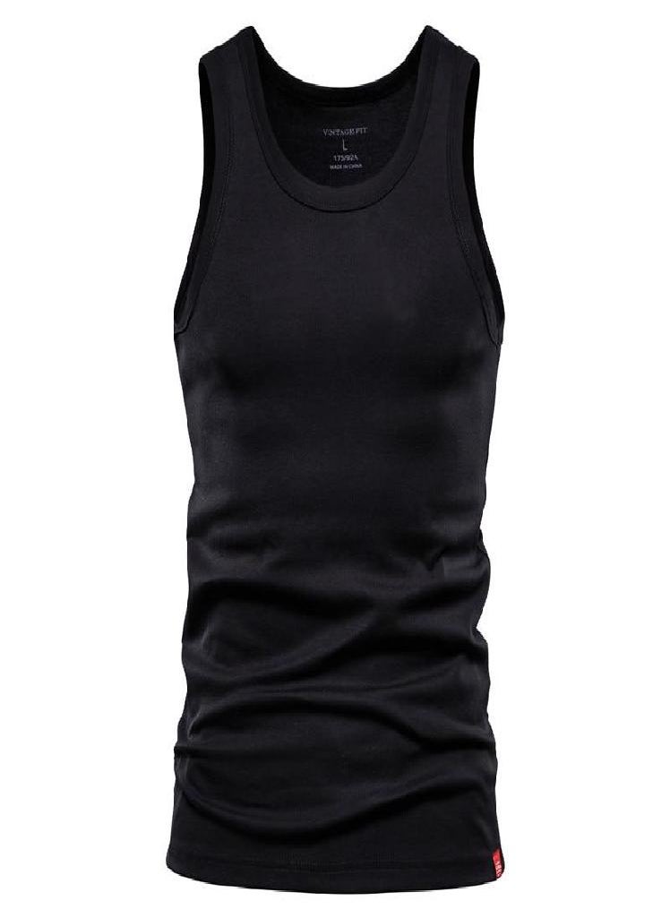 Eckek - Elasticity Undershirt Man Casual Slim Fit Men's Tank Tops Solid Color Quality 100% Cotton Gym Clothing Men Sporting Bodybuilding Men - Image 1