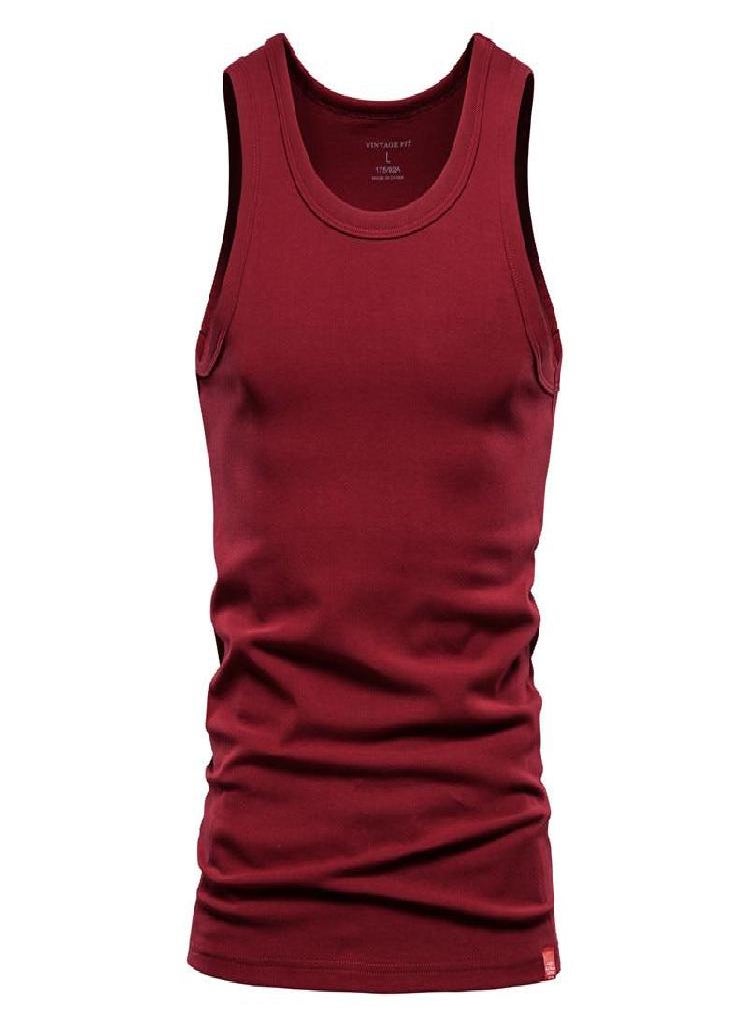 Eckek - Elasticity Undershirt Man Casual Slim Fit Men's Tank Tops Solid Color Quality 100% Cotton Gym Clothing Men Sporting Bodybuilding Men - Image 1