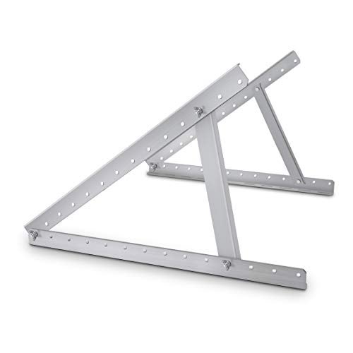 Newpowa Adjustable Solar Panel Tilt Mount Brackets Kit Folding Tilt Legs Installed for 100 150 200 Watt for OffGrid RV Roof Boat 27inch Width - Image 1