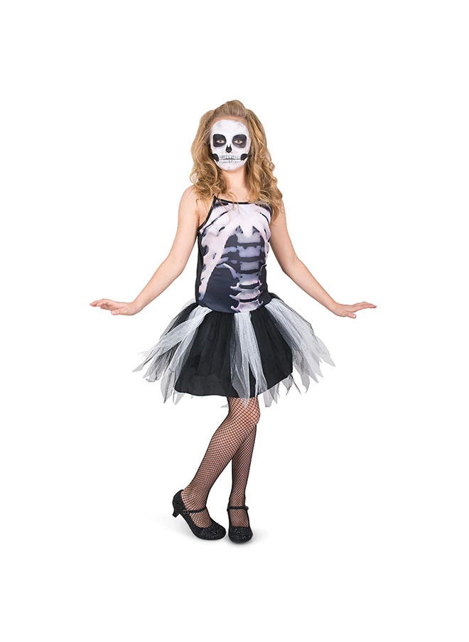 MAD TOYS Skeleton Tutu Dress Kids Halloween Costumes for Trick or Treat Roleplay Dress Up Theme Party Black Dress for Girls 3 to 11 years up  - Image 2