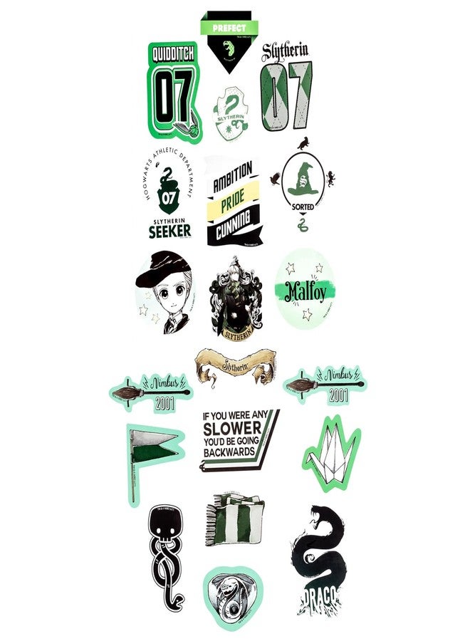 Conquest Journals Harry Potter Draco Malfoy Slytherin Vinyl Sticker Decal Pack, 60-Count, Waterproof, UV & Scratch-Resistant, Decals for Laptops, Water Bottles, Kindles & More, Officially Licensed - Image 3