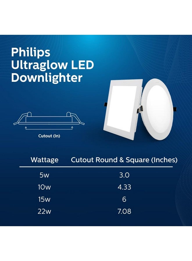 PHILIPS 15W Square AP Plus UltraGlow LED DL Recessed LED Panel Ceiling Light (Pack of 1, Natural White) (929002629301-Pk1) - Image 3