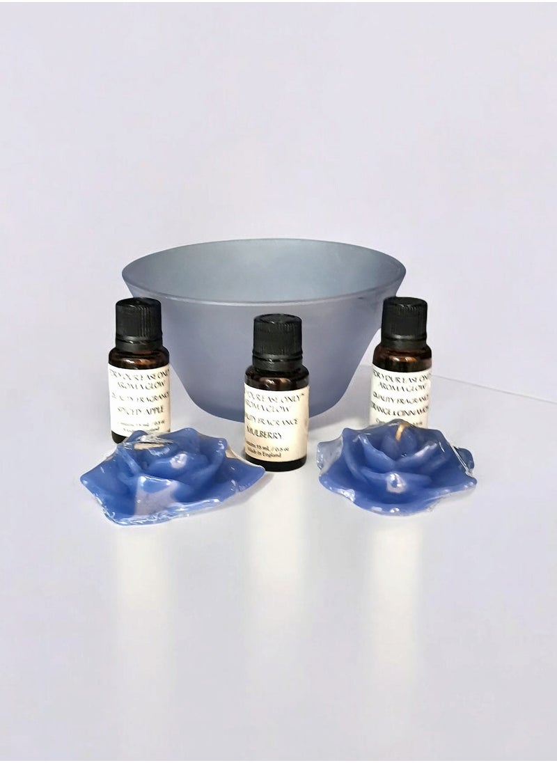 sonoma Floating Candles Set of 2 With 3 Different Fragrance Mulberry / Apple / Orange and Cinnamon  - Image 3