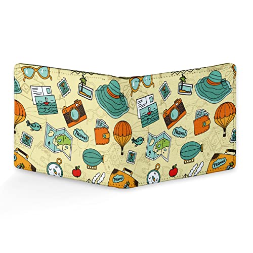 ShopMantra Unisex Wallet | Durable Faux Leather | Travel Fun Adventure Print | Bi-Fold Wallet for Teens - Image 4