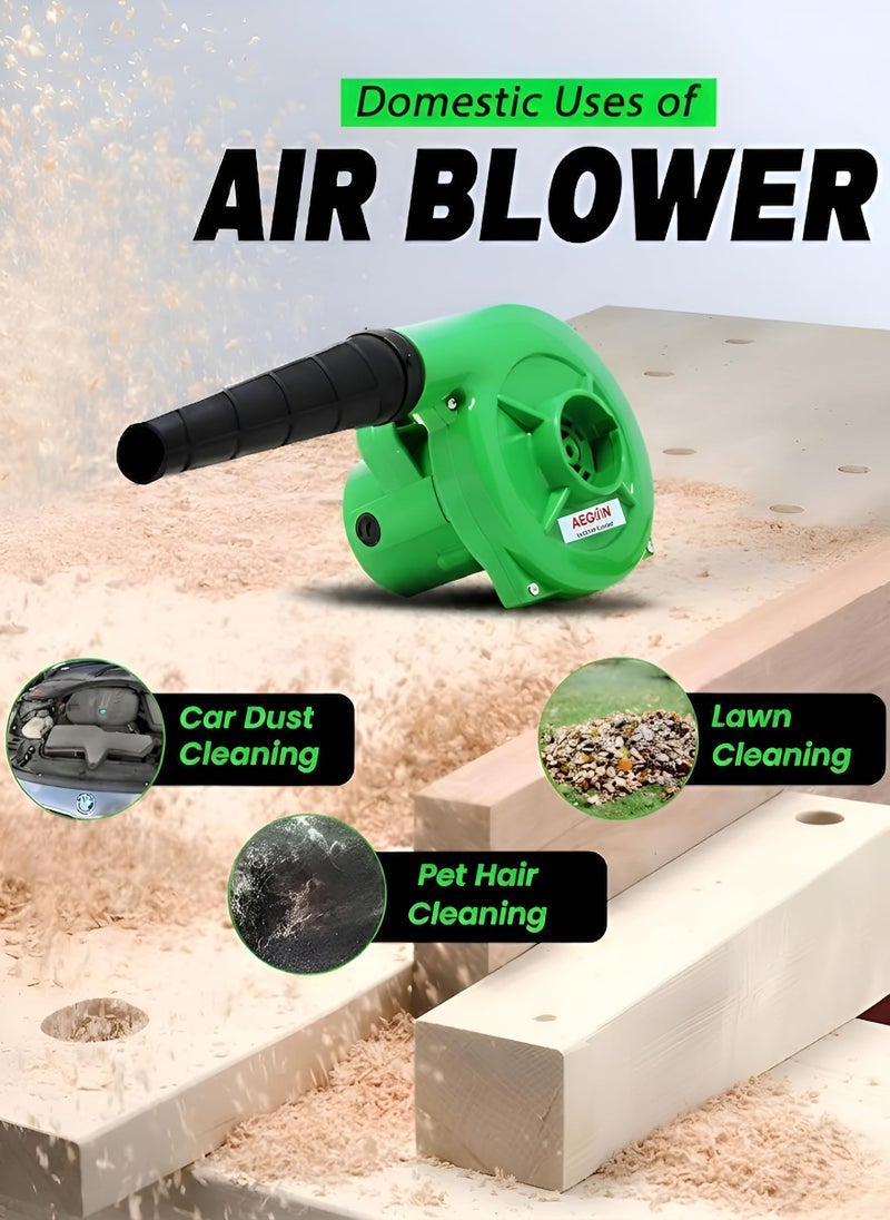 AEGON V700 700W Heavy Duty Electric Air Blower with Nozzle | Variable 6-Speed Motor, 16000 RPM | 4.5 m³/min High Airflow | Copper Motor | Dust Cleaner for Home, Car, Garden, Office (Green) - Image 5