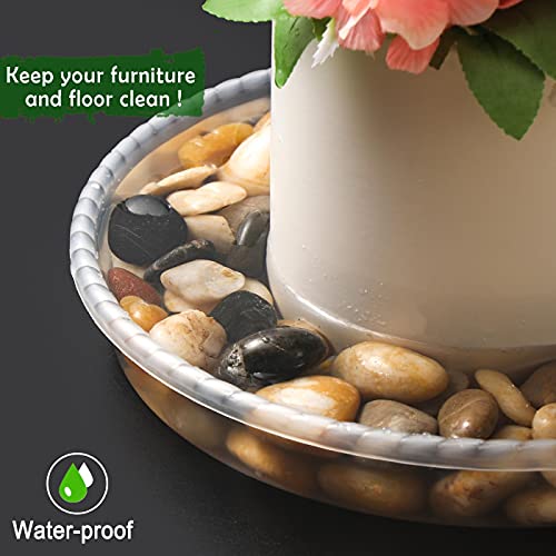 SupKing 9 Pack Plant Saucers (6inch /8inch /10inch), Heavy Sturdy Plant Trays Pot Tray for Indoor Clear Plastic Flower Pot Saucers Thicker Plant Water Drip Trays for pots- Clear - Image 3