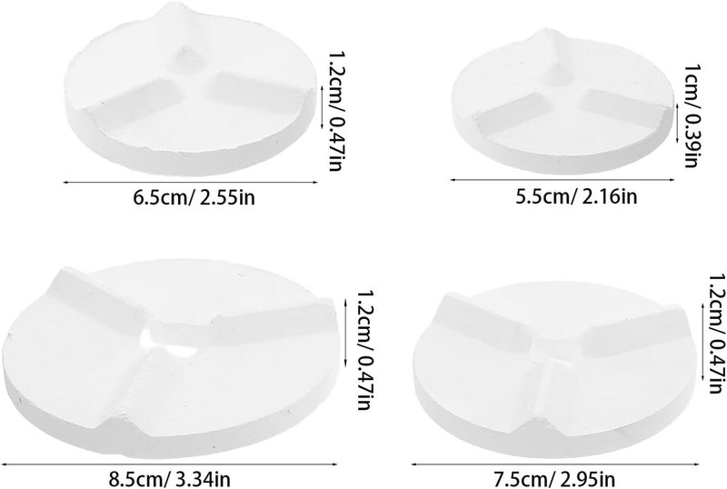 Beaupretty 4pcs Kiln Anti-Stick Pads Ceramic Tripod Insulation Set High-Temperature Resistant Pottery Firing Mats for Craft Kilns with Smooth Surface - Image 2