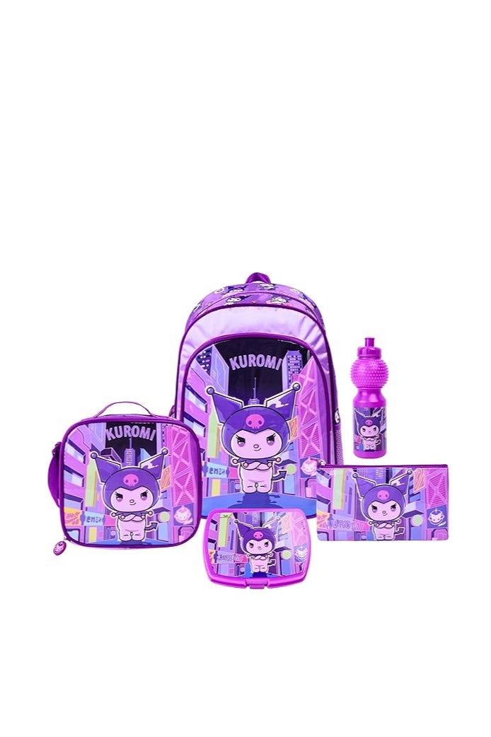 SANRIO KUROMI AMBITION 5IN1 BACKPACK SET 16"