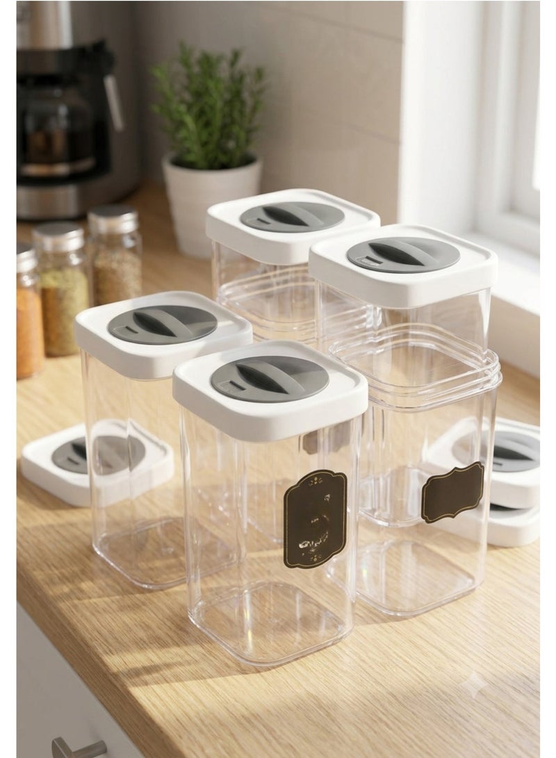 Premium 12-Piece Spice Jar Set with Clear 3-Tier Acrylic Organizer Rack | 250ml Airtight Plastic Containers with Dual-Dispensing Rotating Lids | Elegant Space-Saving Kitchen Storage Solution - Image 5