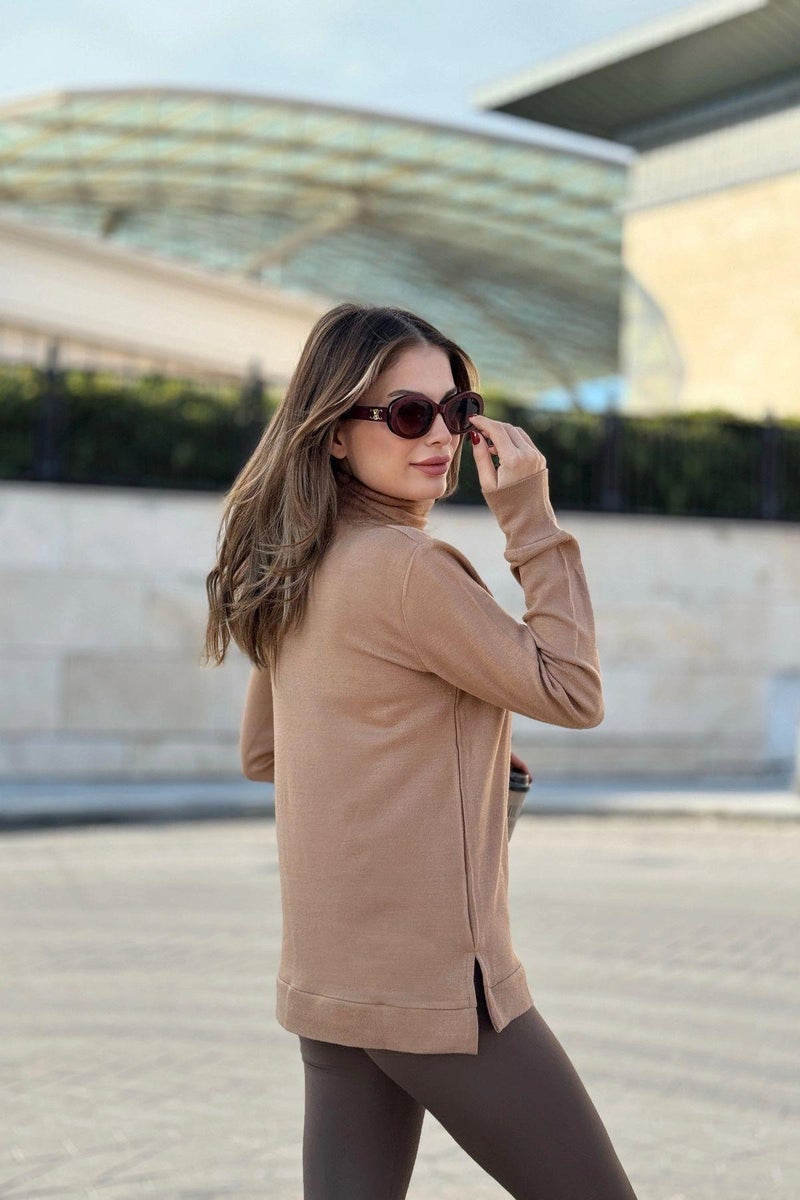 Weshaya Sweater Women Camel brown - Image 4