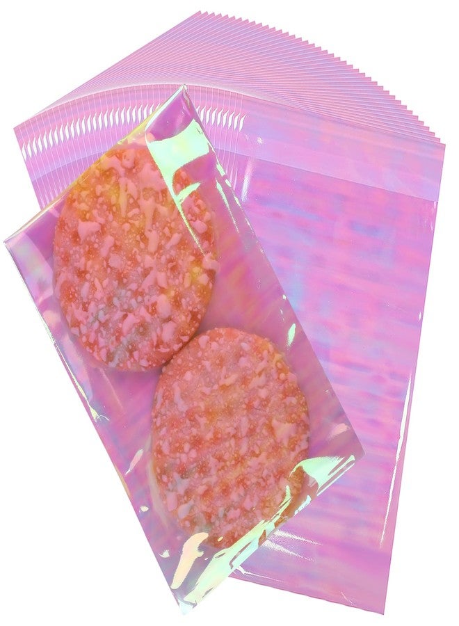 Motroce 200 PCS Self Sealing Cellophane Treat Bags, 4 x 6 Inches Self Adhesive Clear Iridescent Cellophane Bag, Small Resealable Individual Cookie Bags for Packaging Gift Giving, Candy, Pretzels, Treats - Image 1