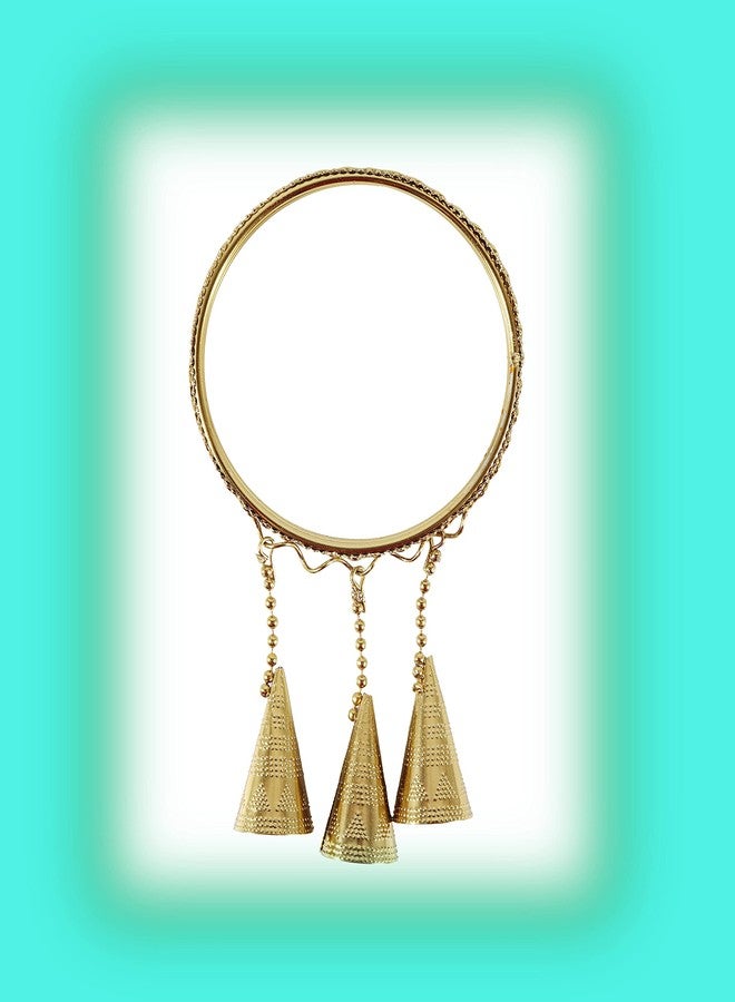 NMII طقم كادا من المعدن غير الثمين NMII، بتصميم منحني وعقدة مزخرفة لامعة، للنساء والفتيات، (ذهبي، 2.4 بوصة)، عبوة من 4 قطع - Image 2