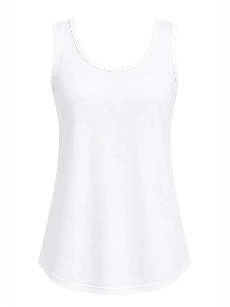 ميكسراي MIXRAY Casual U Neck Cotton Blend Tank Top