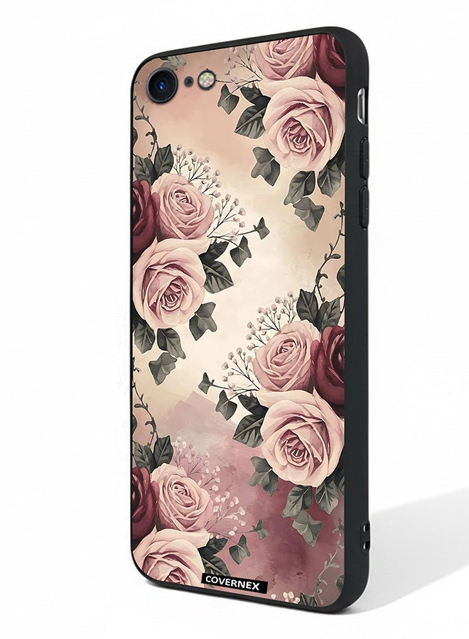 Covernex Apple iPhone SE 2020/2022 Protective Case Cover Printed Featuring Vintage Victorian Rose Bouquet - Image 1
