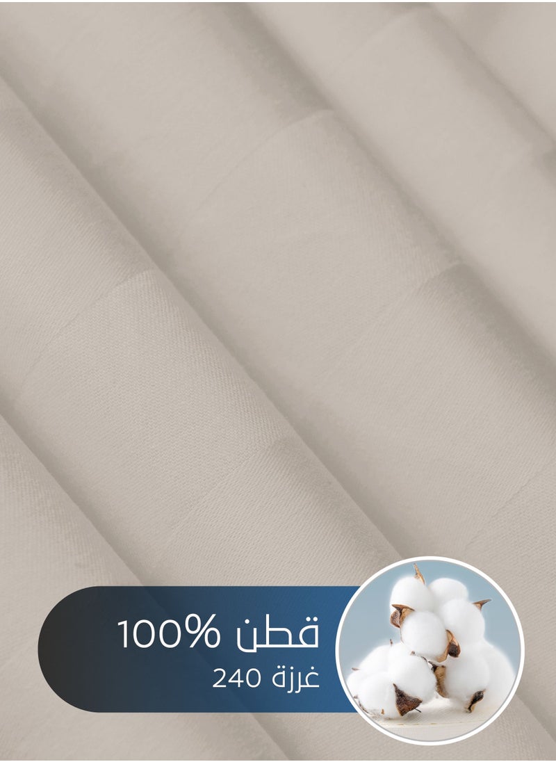 Master Home Textile Cotton Hotel Comforter Sets, Fits 160 cm x 200 cm Size Bed, Duvet Filling Included, 5 Pcs Queen Size, Hotel Stripe Pattern  - Image 3