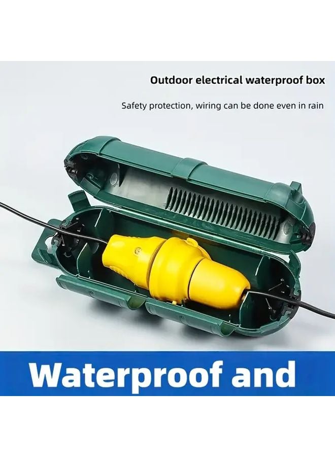 Durable PVC Outdoor Extension Cord Protective Box Waterproof Black - Image 2