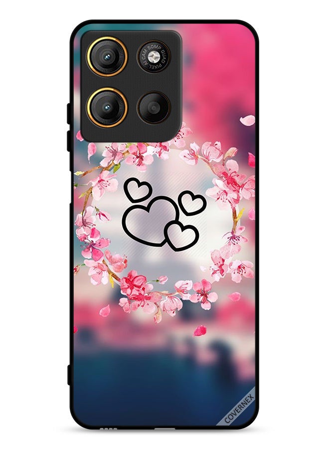 Covernex Motorola Moto G15 Protective Case Cover Hearts Art Clip