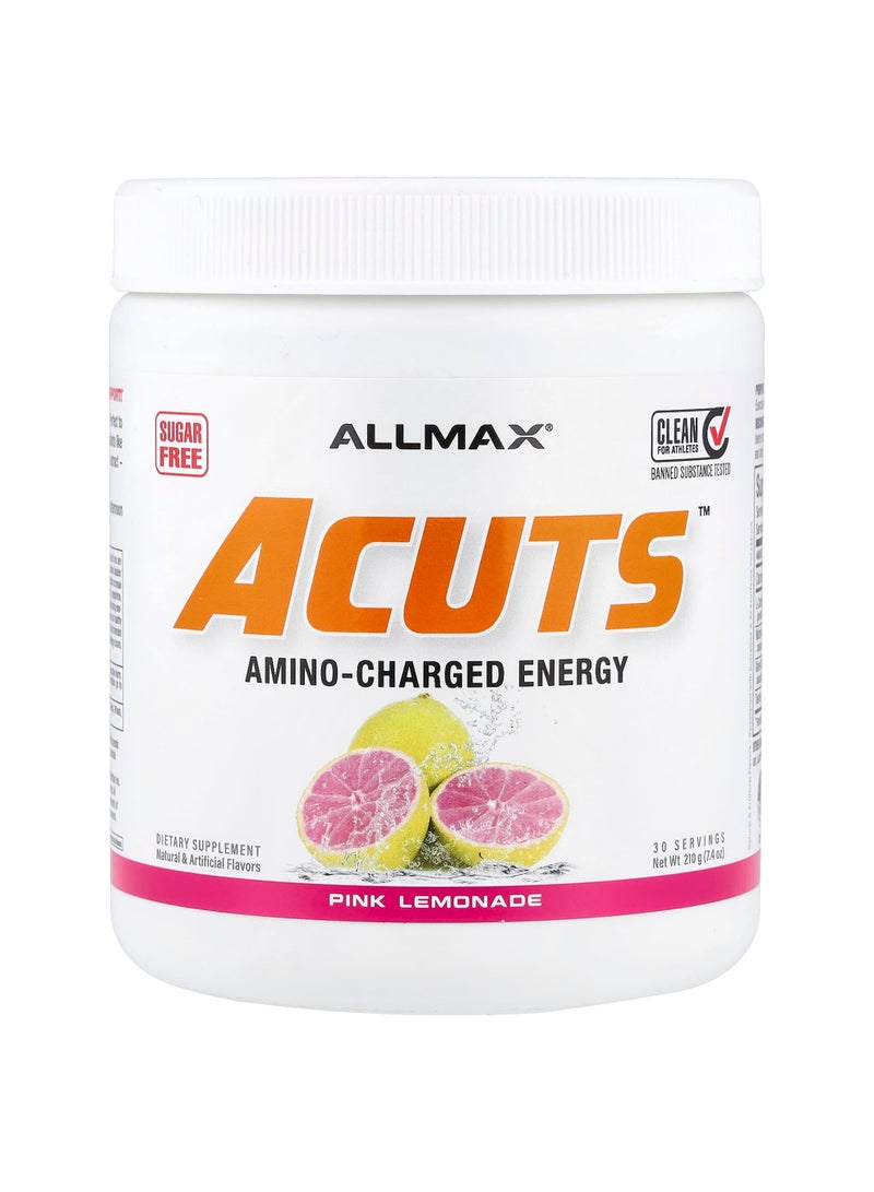 Allmax ACUTS, Amino-Charged Energy, Pink Lemonade, 7.4 oz (210 g)