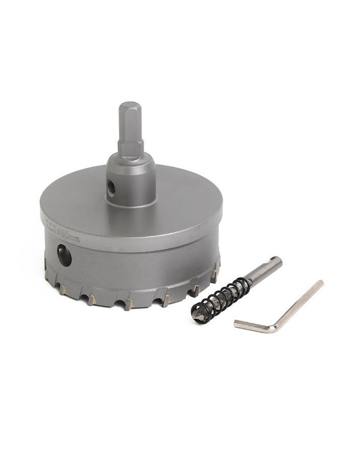 VTOOLS 80mm TCT Hole Saw Cutter with Pilot Drill Bit, Carbide Tipped for Hard Metal, Stainless Steel, and Wood, VT3131  - Image 1