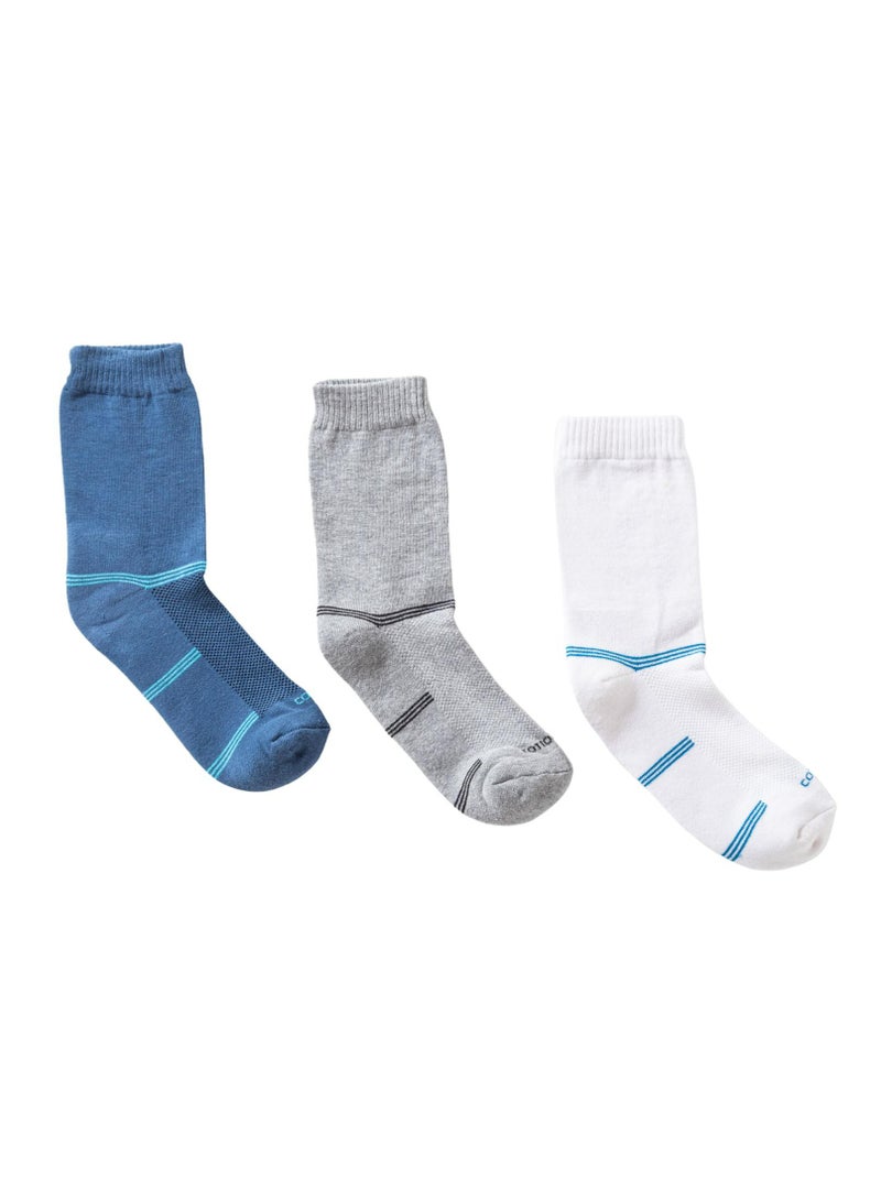 COTTONIL Pack of 3 Half Towel Cotton Collection Sport Socks for Men 35/29  - Image 1