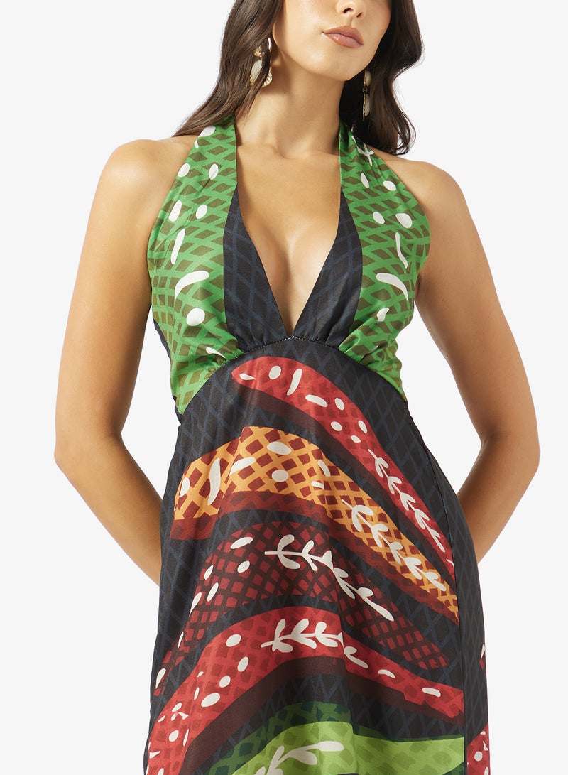 Soleira Halter Neck Print Dress - Image 3