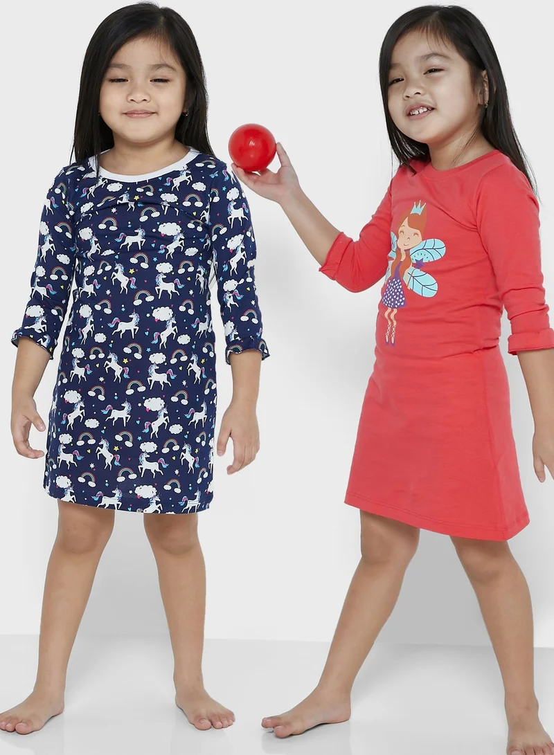 Pinata Printed Nighties Pack Of 2