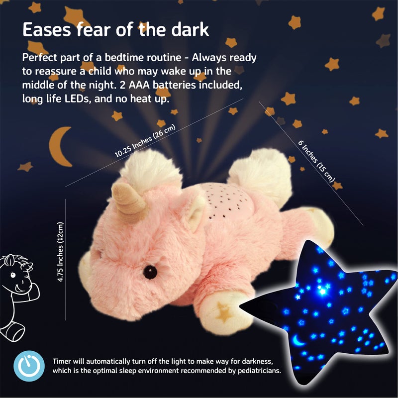 Cloud b Calming Mini Nightlight Star Projector | Gentle Brightness | 3 Colors | 1 Constellation | Auto-Shutoff | Dream Buddies Ella The Unicorn - Image 5
