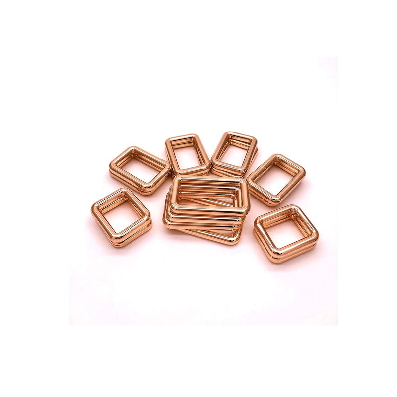 Hywei Metal Rectangle Ring Buckles Webbing Strap Loops Adjuster Snap Hook Heavy Duty Assorted Rectangle Ring for Bags Purse Handbag Making DIY Accessories 3 different sizes 20mm 25mm 32mm 20pcs Gold Buckles  - Image 3