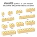 YUJHITP 100 Piece Classic Building Blocks Compatible with Lego Parts and Pieces Tan 12 Size A0001 - Image 4