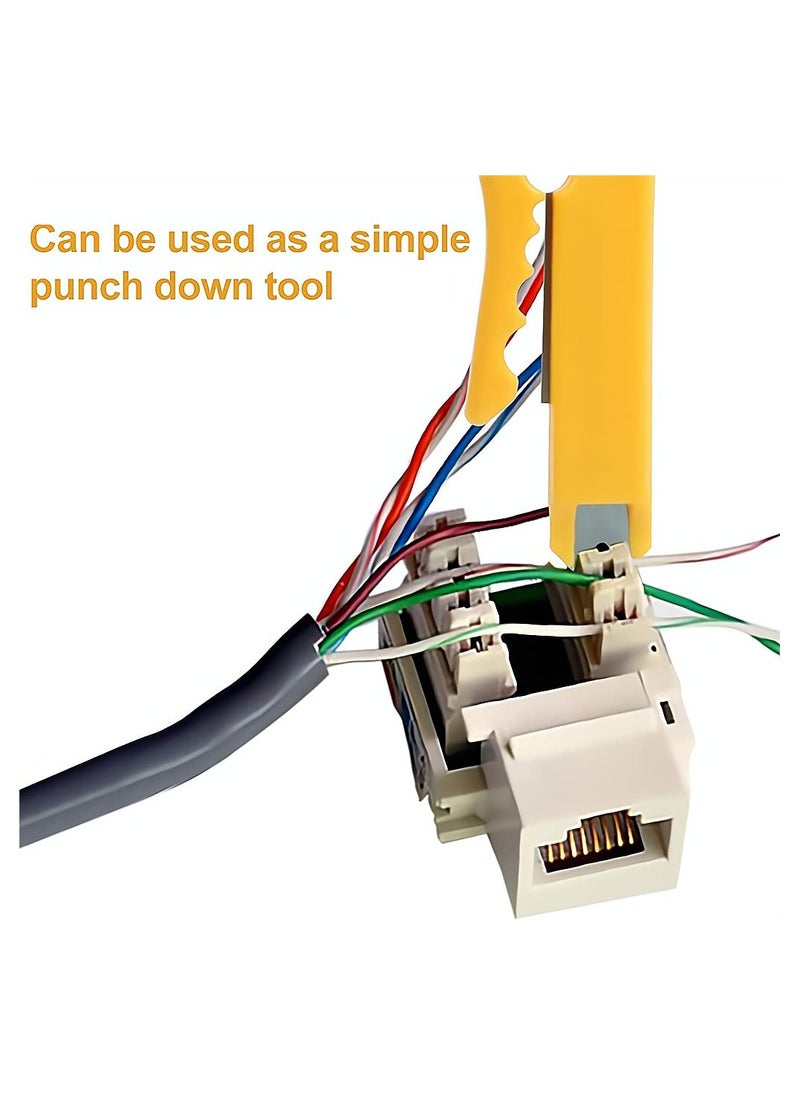 CMGTYYD CMGTYYD Mini Wire Stripper, Economy Network Cable Cutter Portable Crimper Pliers Crimping Tool Universal Cable Cutter Punch Down Cutter for Network Data Cable, Telephone Cable, Computer UTP Cable, 10 Pack  - Image 3