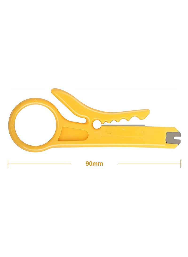 CMGTYYD CMGTYYD Mini Wire Stripper, Economy Network Cable Cutter Portable Crimper Pliers Crimping Tool Universal Cable Cutter Punch Down Cutter for Network Data Cable, Telephone Cable, Computer UTP Cable, 10 Pack  - Image 4