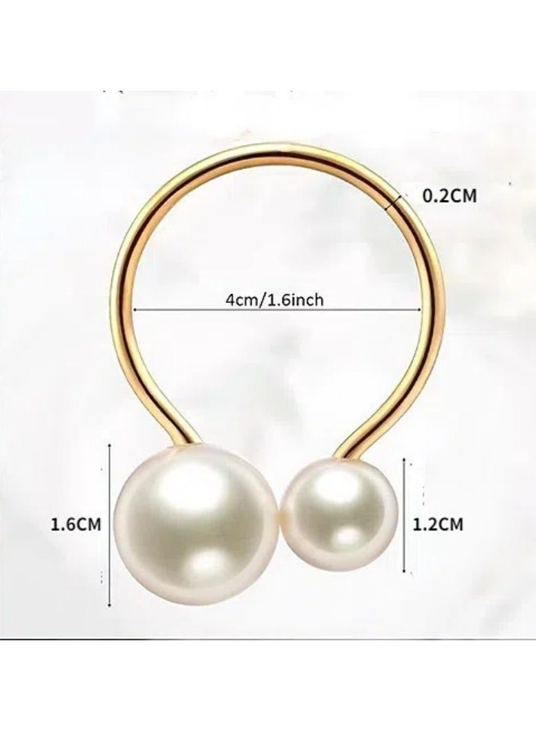 general 32 silver metallic pearl napkin rings unlock a new level of table and party decoration, creating a stunning visual focus  - Image 2