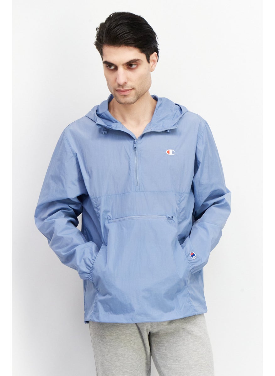 Champion Men Sportswear Fit Embroidered Logo Jacket, Blue  - Image 1