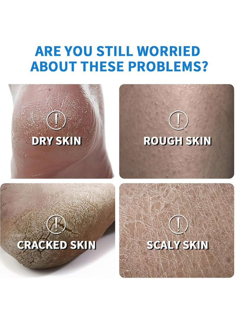 LANEMAY 2PCS Multiple Effects Foot Cream Set – 60% Urea Foot Cream & Peach Scent Heel Balm Stick – Exfoliating & Moisturizing Foot Care Duo for Dry Cracked Heels & Feet, 1.41oz Each - Image 4