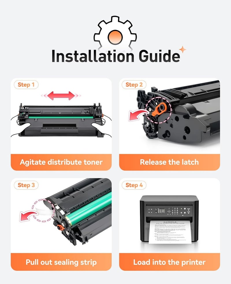 Zstint 80A Black Toner Cartridge High Yield Compatible with HP 80A CF280A 80X CF280X for HP Pro 400 M401dn M401dne M401dw M401n MFP M425dn M425dw Series Printer Drum All-in-One Ink High Yield(2-Pack) - Image 4