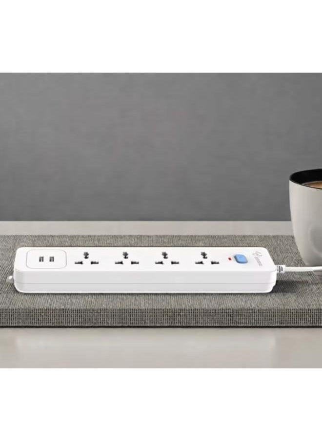 Generic Power Strip 4 Way Extension Lead Home Office USB Type-C Ports 250V Rated Voltage 13A Rated 3M UK Plug  - Image 3