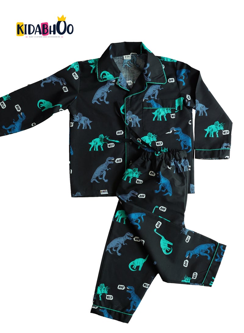 كيدابهو طقم بيجامات للأطفال - ديناصور ديلايت 2 قطعة - Image 1