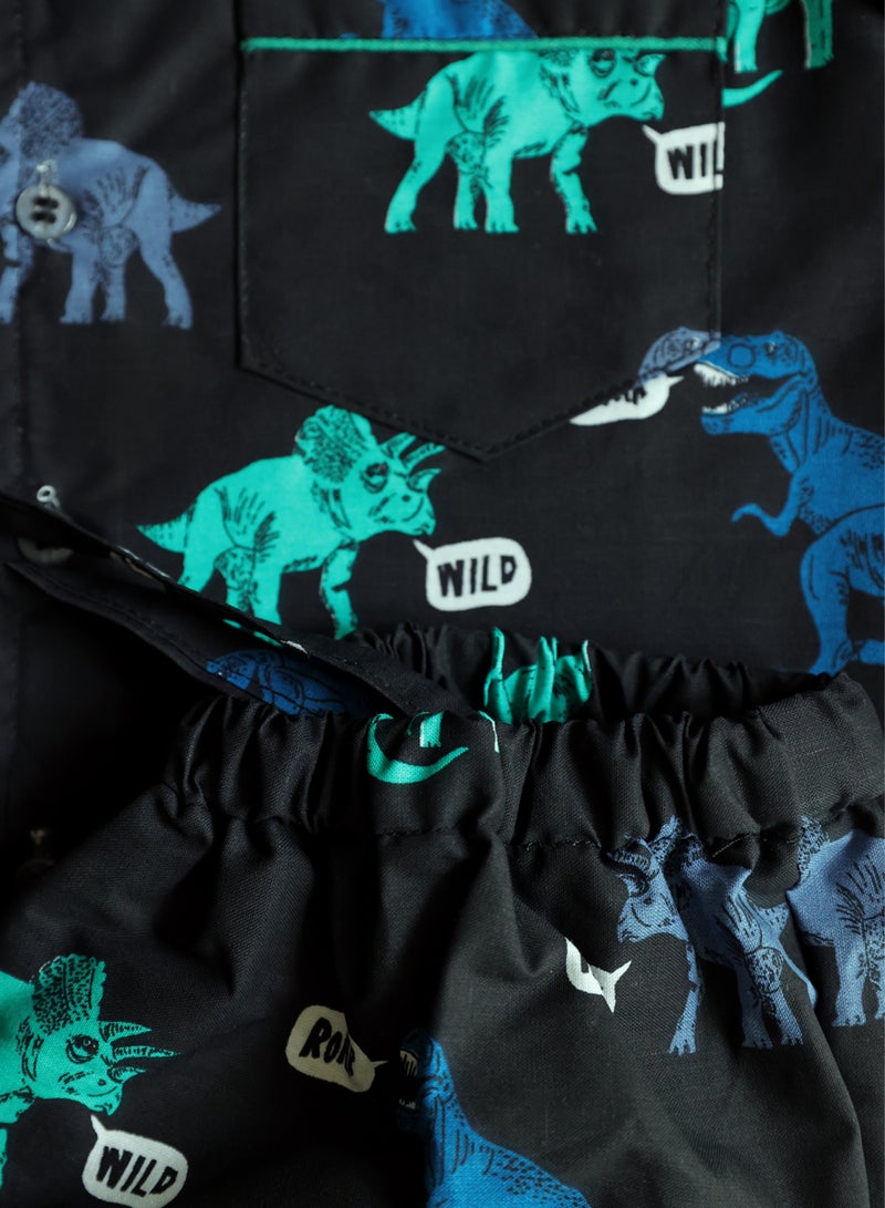 كيدابهو طقم بيجامات للأطفال - ديناصور ديلايت 2 قطعة - Image 2