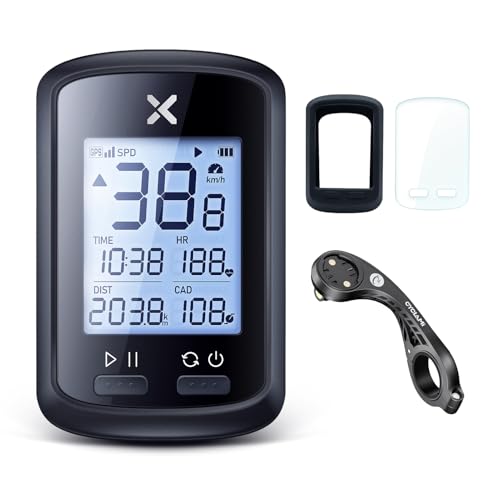 XOSS G+ GPS Bike Computer with Mount, Wireless Bluetooth Cycling Speedometer, Multifunctional ANT+ Bicycle Odometer with Auto Backlight and IPX7 Waterproof MTB Tracker (4 in 1) - Image 1