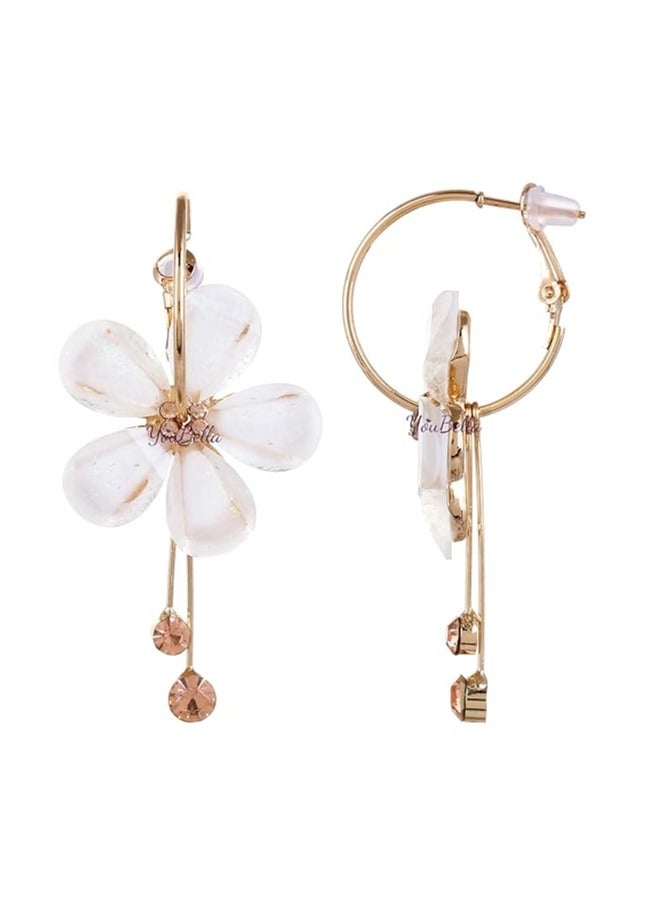 YouBella Jewellery Earings Gold Plated Floral Earrings for Girls and Women - Image 4