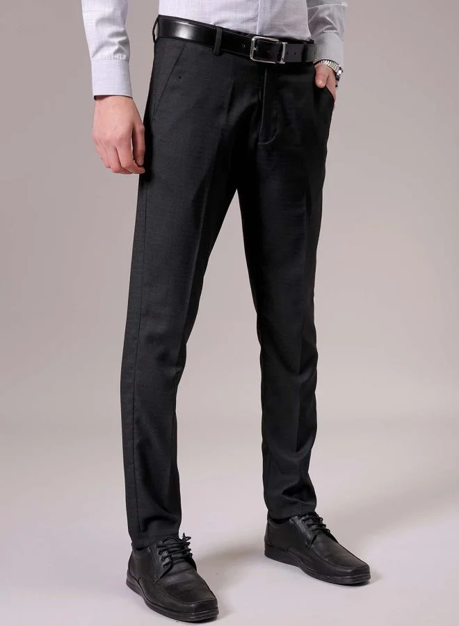 The Indian Garage Co Men Slim Fit Solid Mid-Rise Stretchable Knitted Formal Trousers