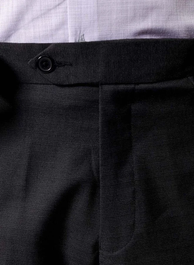 The Indian Garage Co Men Slim Fit Solid Mid-Rise Stretchable Knitted Formal Trousers