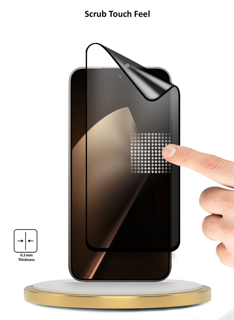 Wtech Xiaomi 15T Pro 5G 2025 Premium Nano Ceramic Privacy Full Glue Full Cover Matte Flexible Screen Protector (MSCNMP) - Clear/Black - Image 4