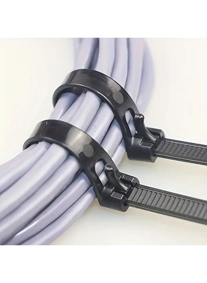 100 Pieces 6 Inch Reusable Plastic Cable Ties with Quick Release Durable Nylon Wire Fasteners for Home Office and Outdoor Use - Image 3