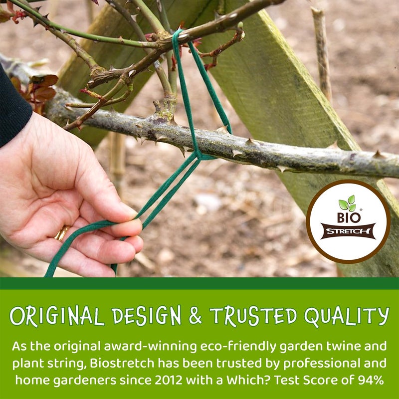 Biostretch Soft Plant Ties for House and Garden Plants - Environmentally Friendly Stretchy Green Plant Tape and Garden Twine Plant String (Green Bio Roll x 1) - Image 5