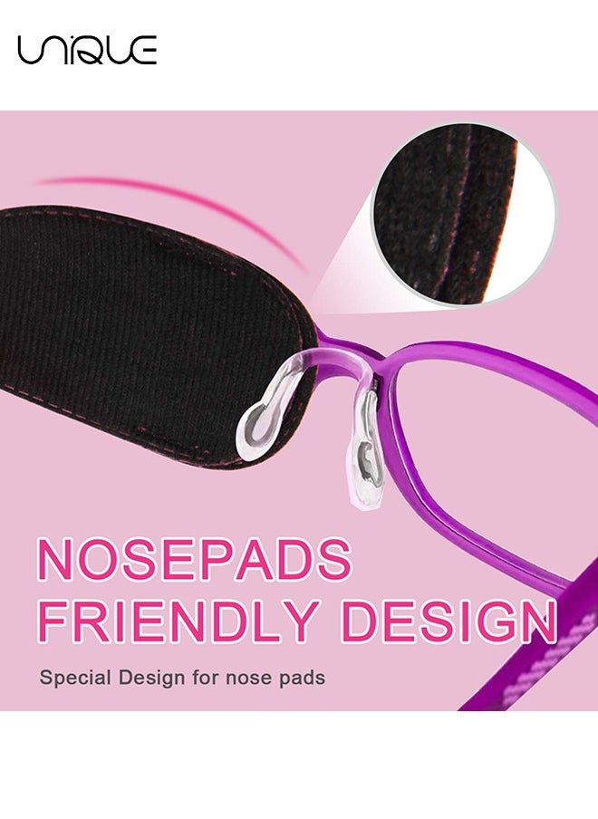 Unique - 4 Pack Blindfold, Left and Right Eye Patches, Lazy Eye Patch for Children Treating Lazy Eye Amblyopia Strabismus and After Surgery 10 x 5.3cm Full Coverage (Pink) - Image 1