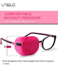 Unique 4 Pack Blindfold, Left and Right Eye Patches, Lazy Eye Patch for Children Treating Lazy Eye Amblyopia Strabismus and After Surgery 10 x 5.3cm Full Coverage (Pink)  - Image 3