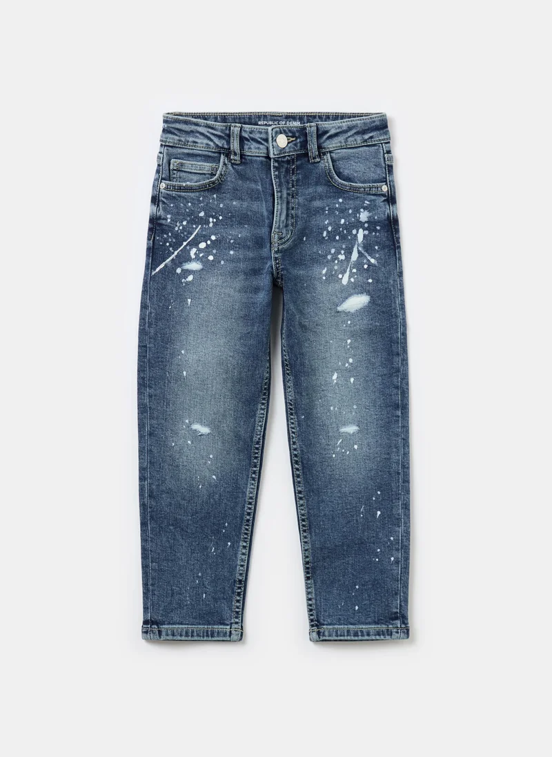 Ovs Five-pocket jeans with abrasions