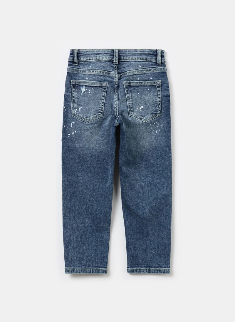 Ovs Five-pocket jeans with abrasions