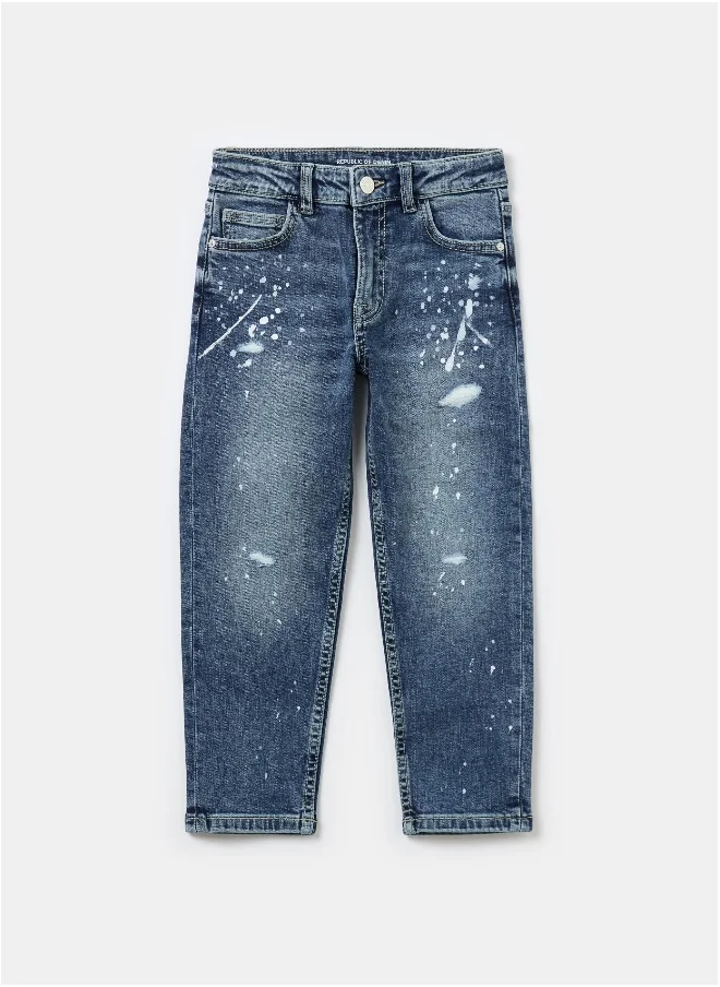 Ovs Five-pocket jeans with abrasions